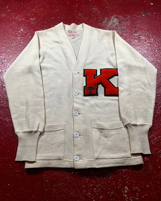 60s Holts “K” Wool Cardigan