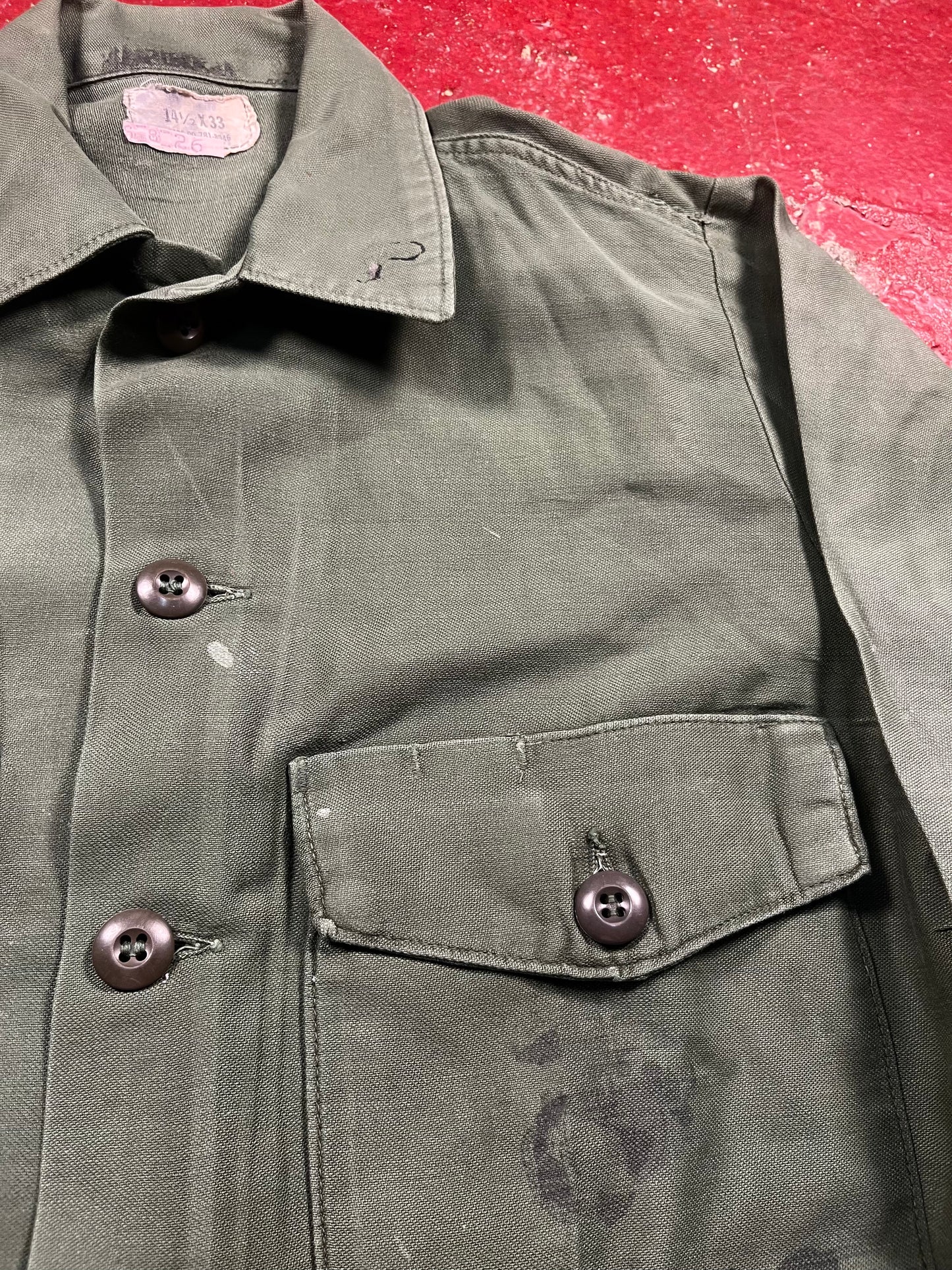 1974 USMC OG 107 Button Up Long Sleeve